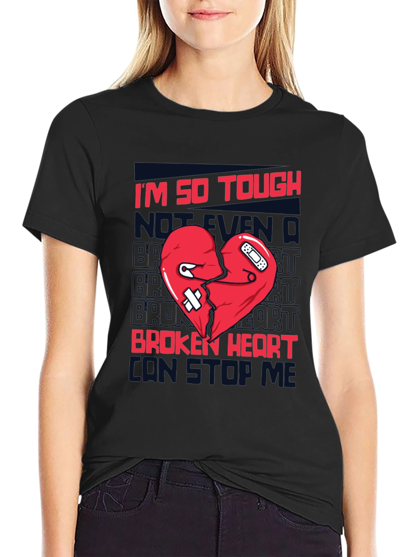 Tough Broken Heart T-Shirt - Black