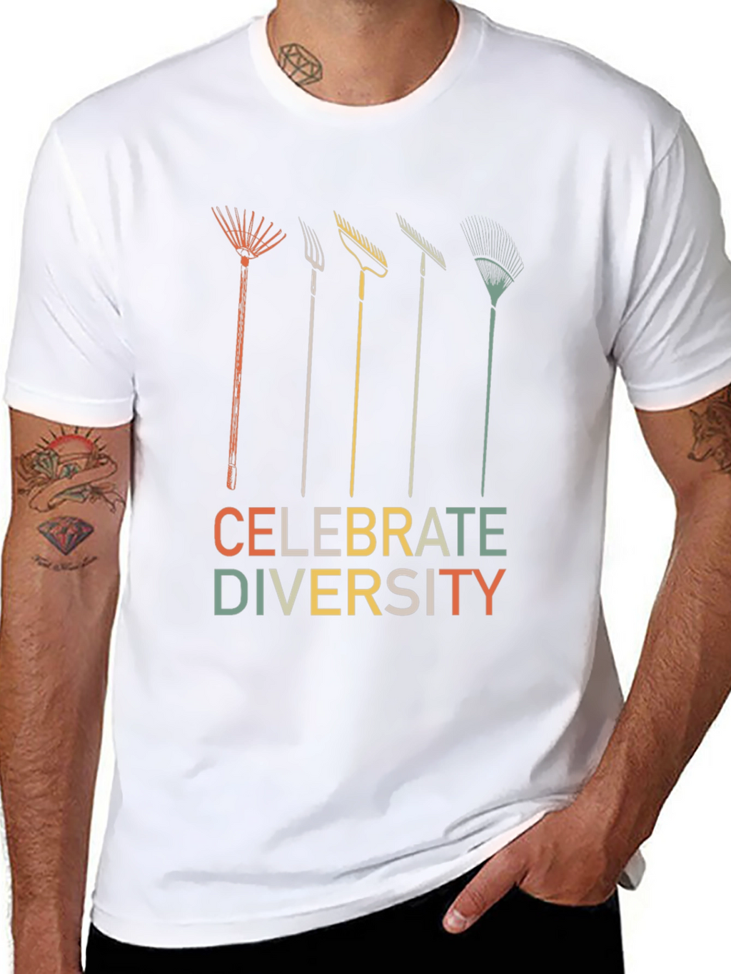 Celebrate Diversity Garden Tool Graphic Tee