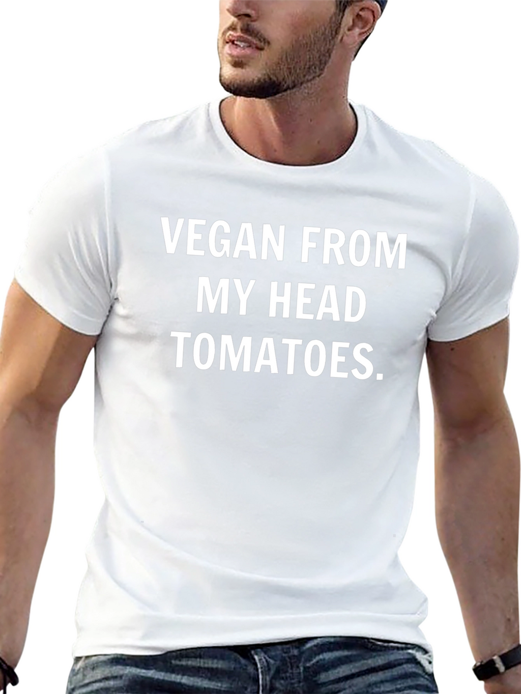Vegan From My Head Tomatoes Black T-Shirt