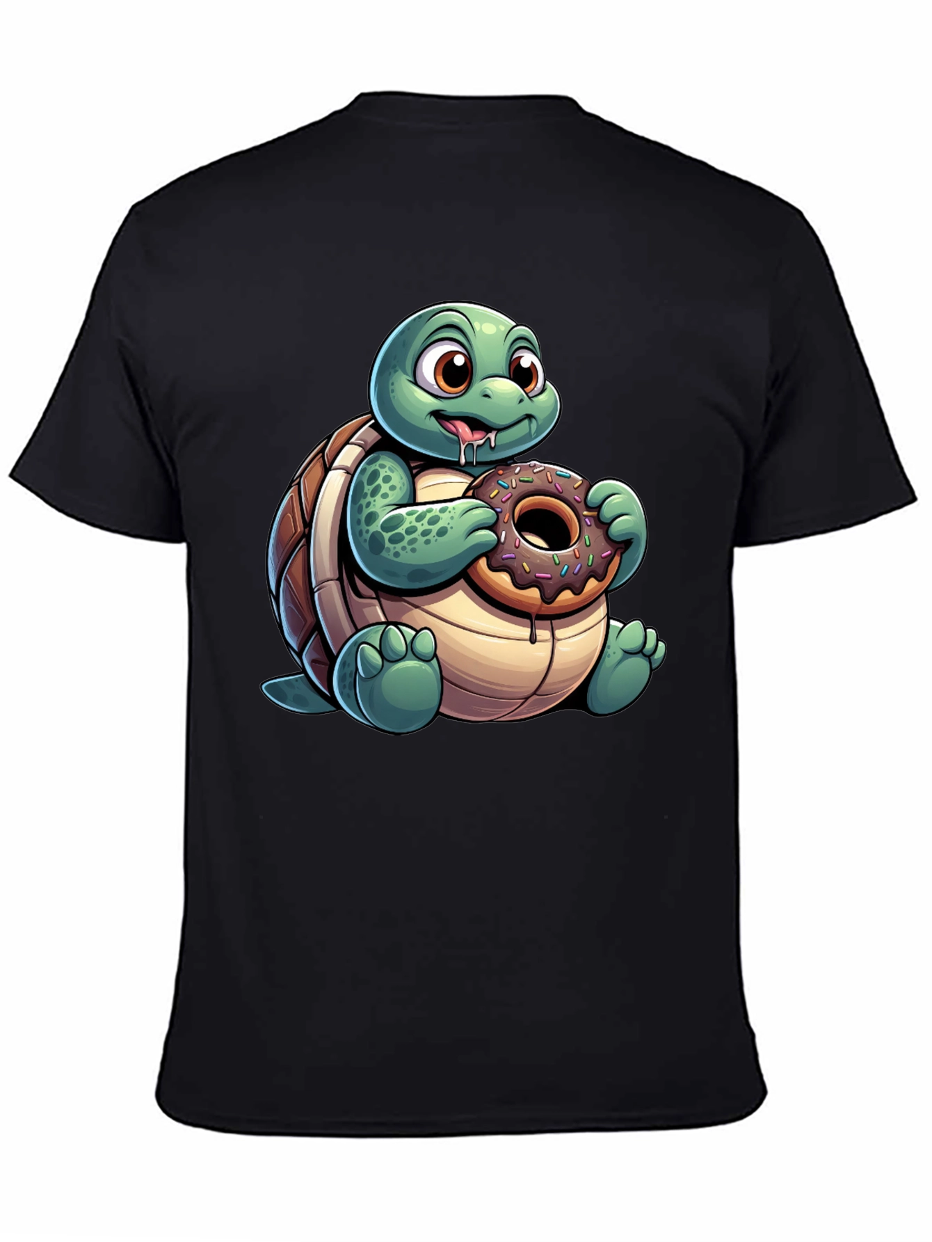 Turtle Donut Lover T-Shirt - Cute Cartoon Design
