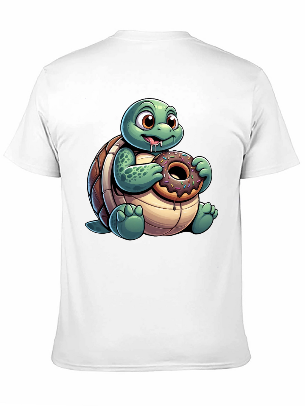 Turtle Donut Lover T-Shirt - Cute Cartoon Design