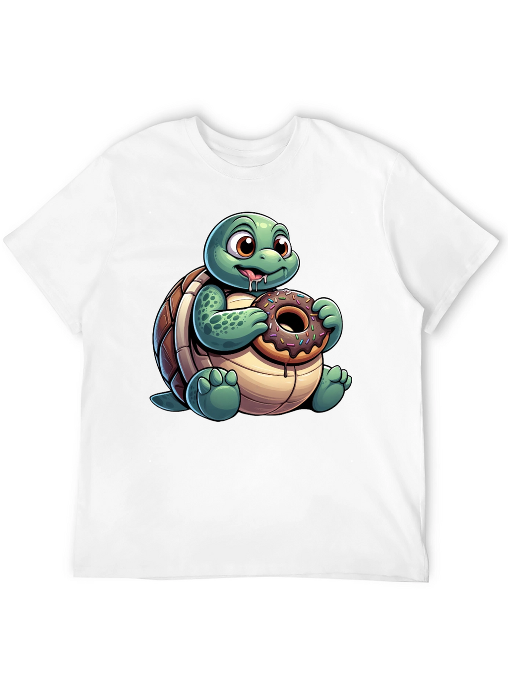 Turtle Donut Lover T-Shirt - Cute Cartoon Design