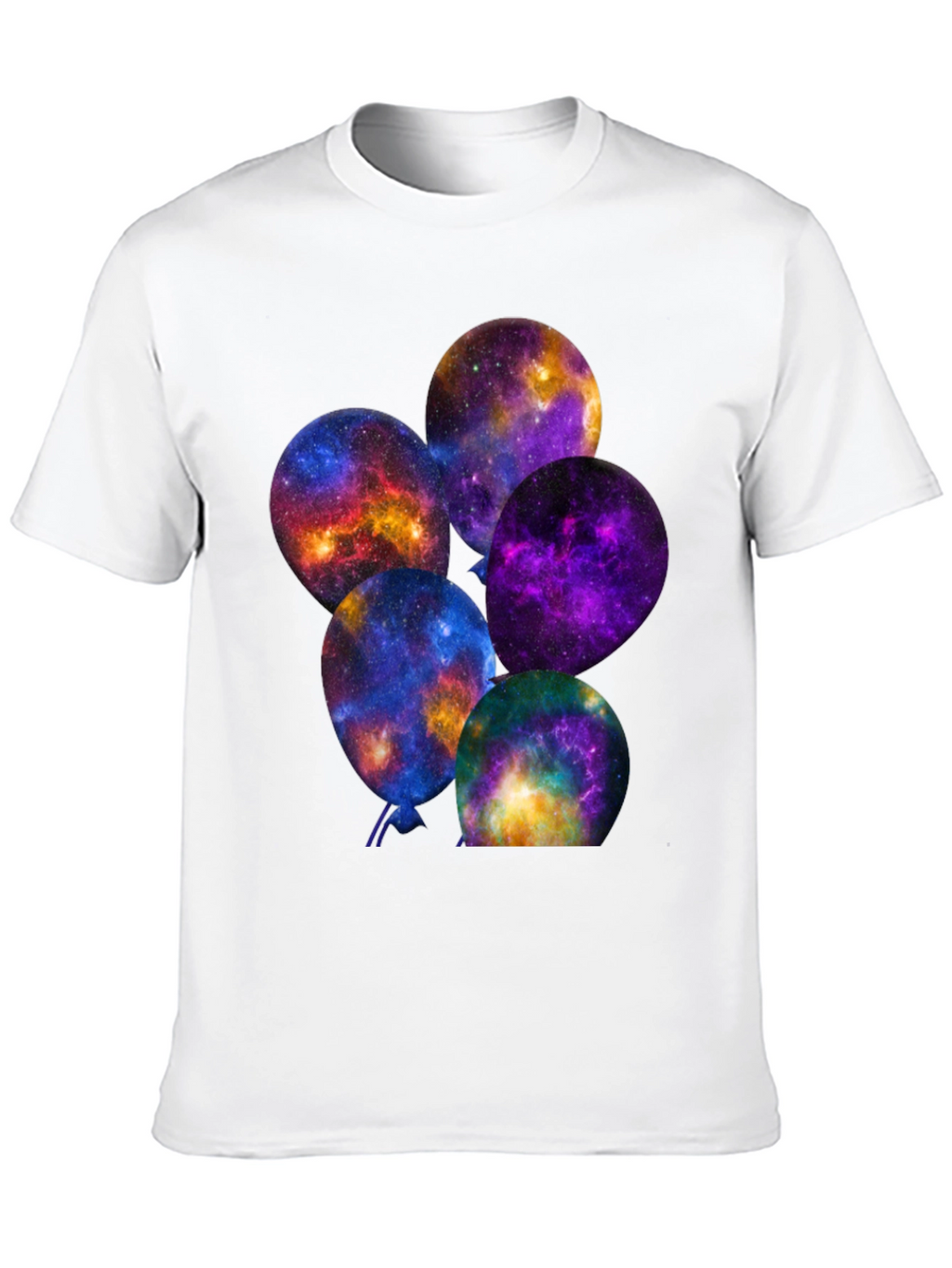 Galaxy Balloons Graphic Tee - Cosmic Comfort