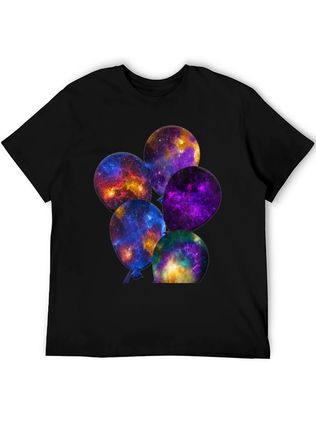 Galaxy Balloons Graphic Tee - Cosmic Comfort