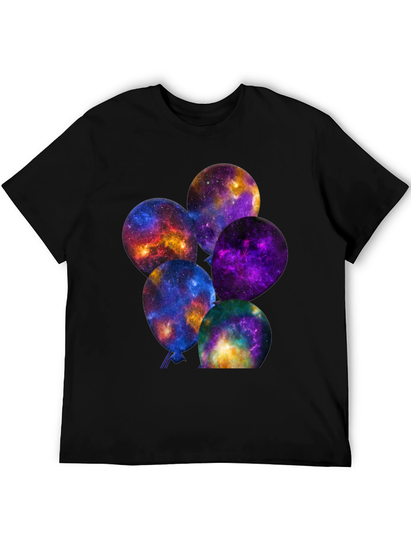 Galaxy Balloons Graphic Tee - Cosmic Comfort