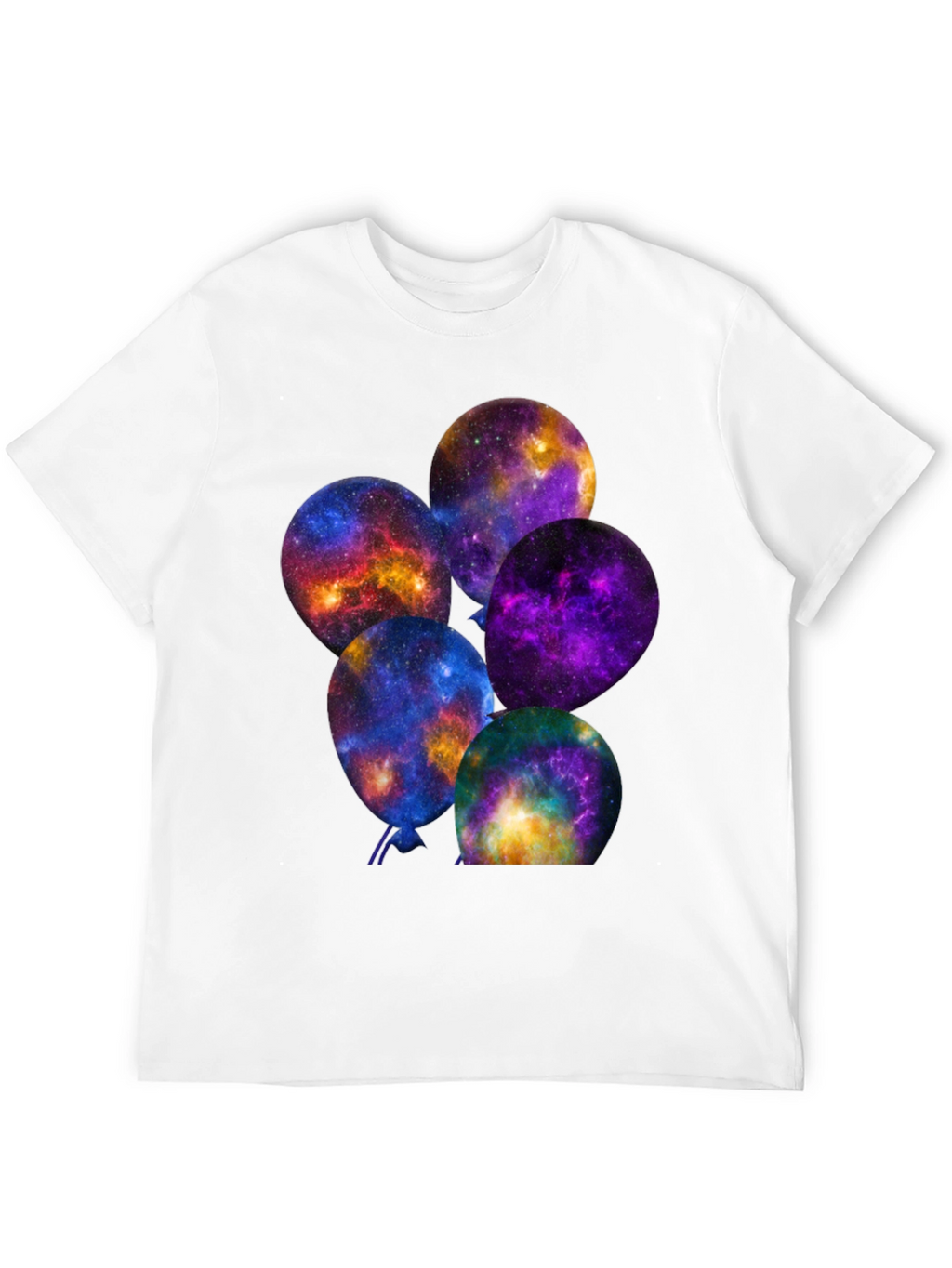 Galaxy Balloons Graphic Tee - Cosmic Comfort