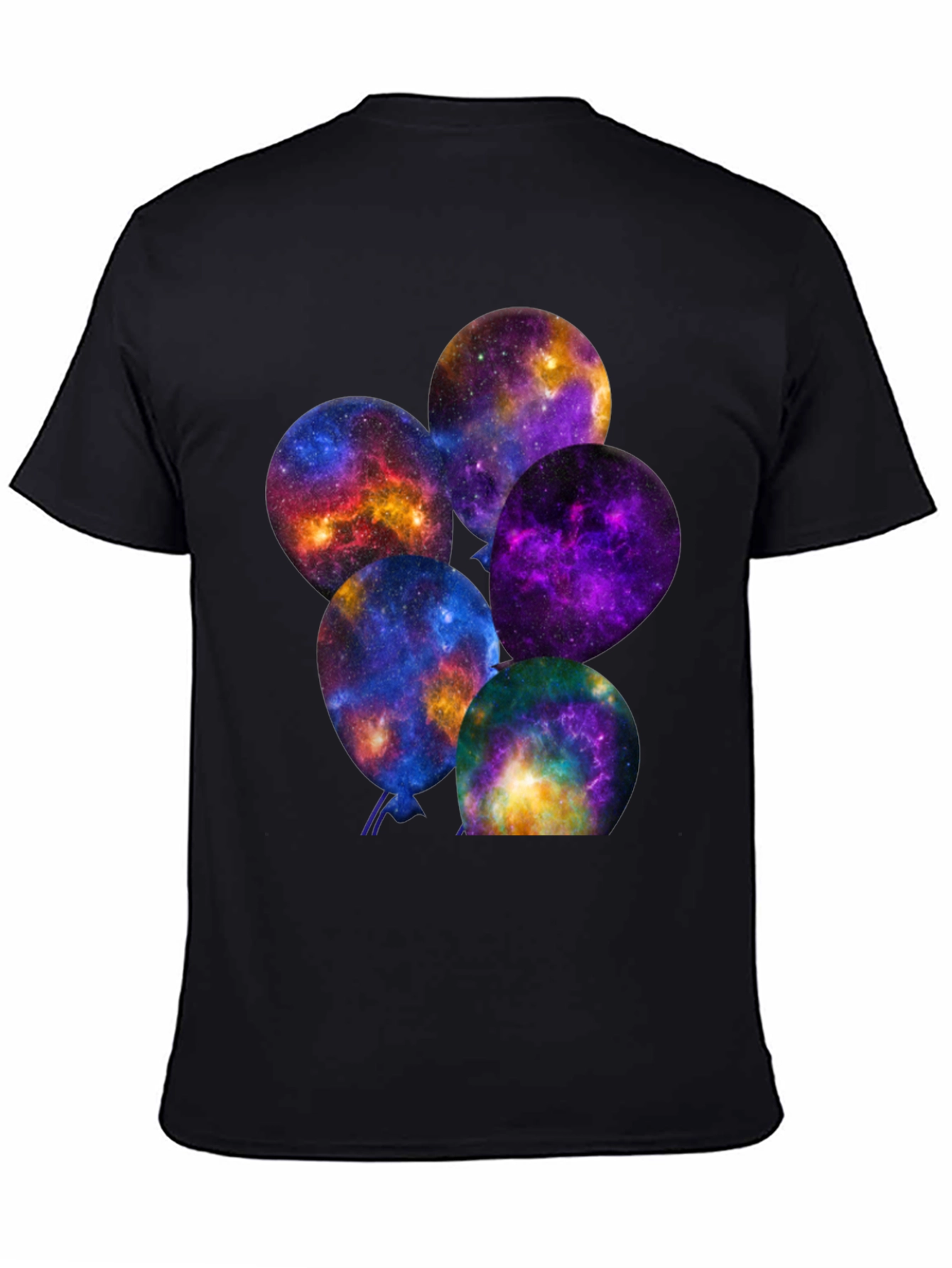 Galaxy Balloons Graphic Tee - Cosmic Comfort