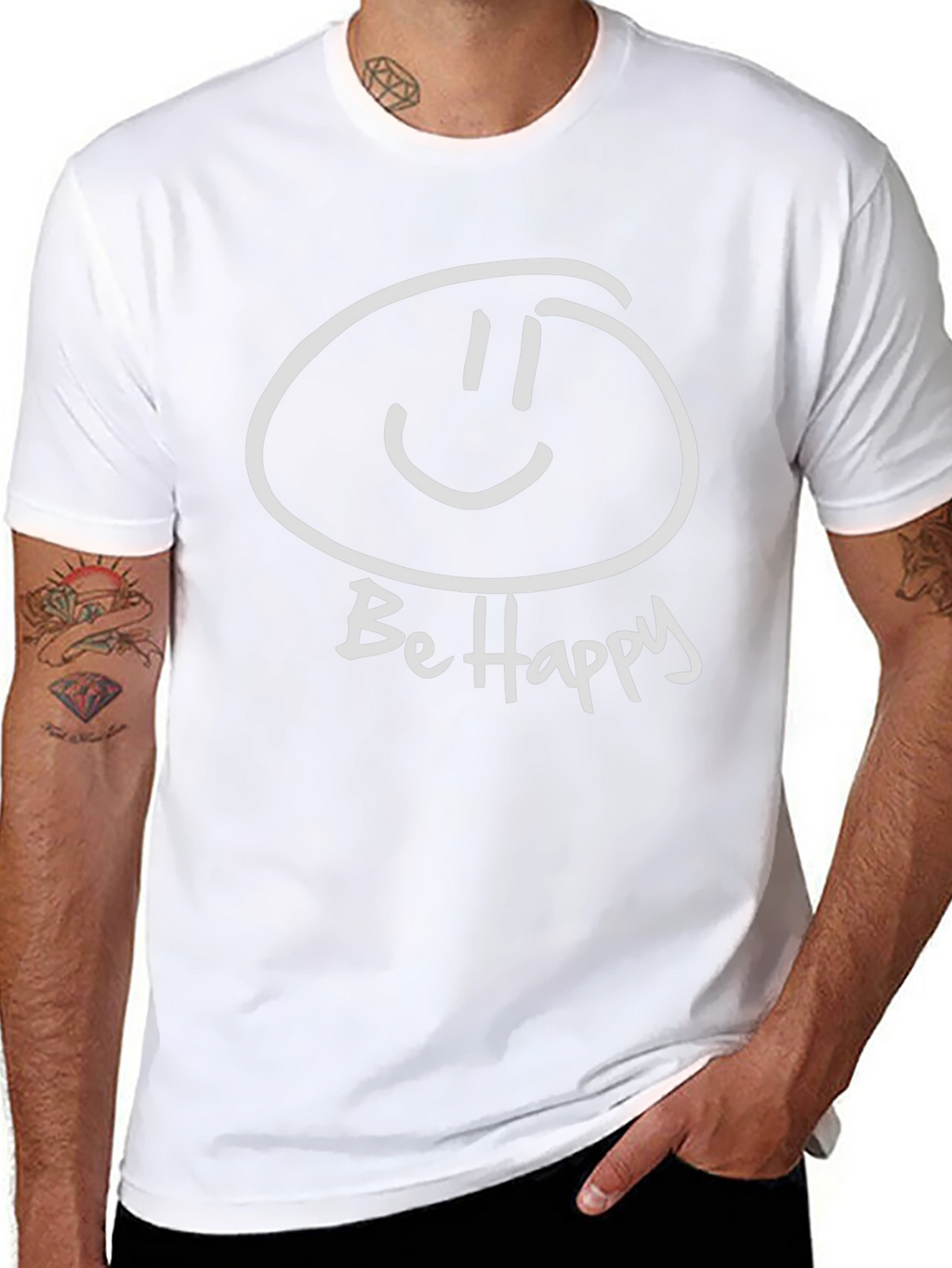 Be Happy Graphic Tee - Soft Cotton Comfort