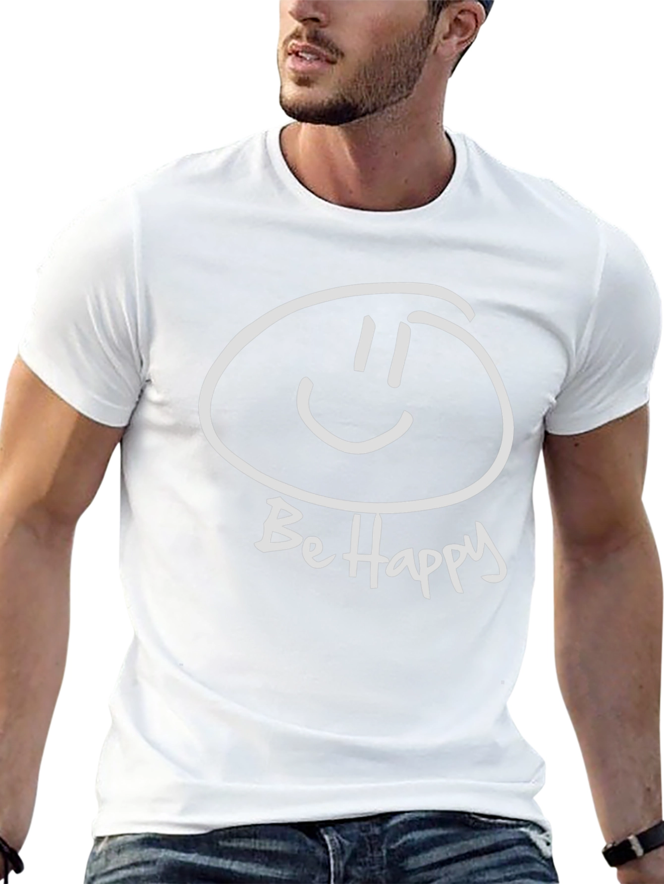 Be Happy Graphic Tee - Soft Cotton Comfort