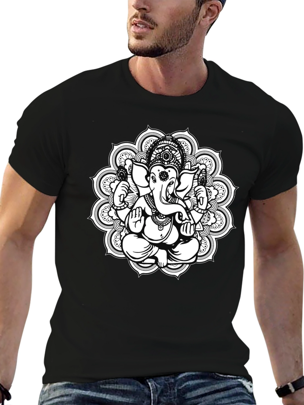 Ganesh Mandala T-Shirt - Black