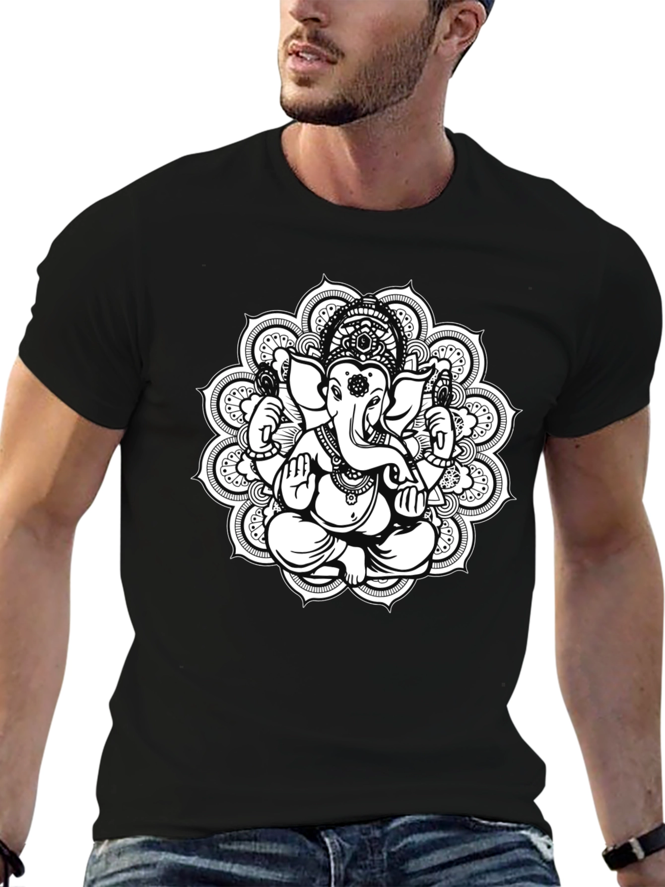 Ganesh Mandala T-Shirt - Black