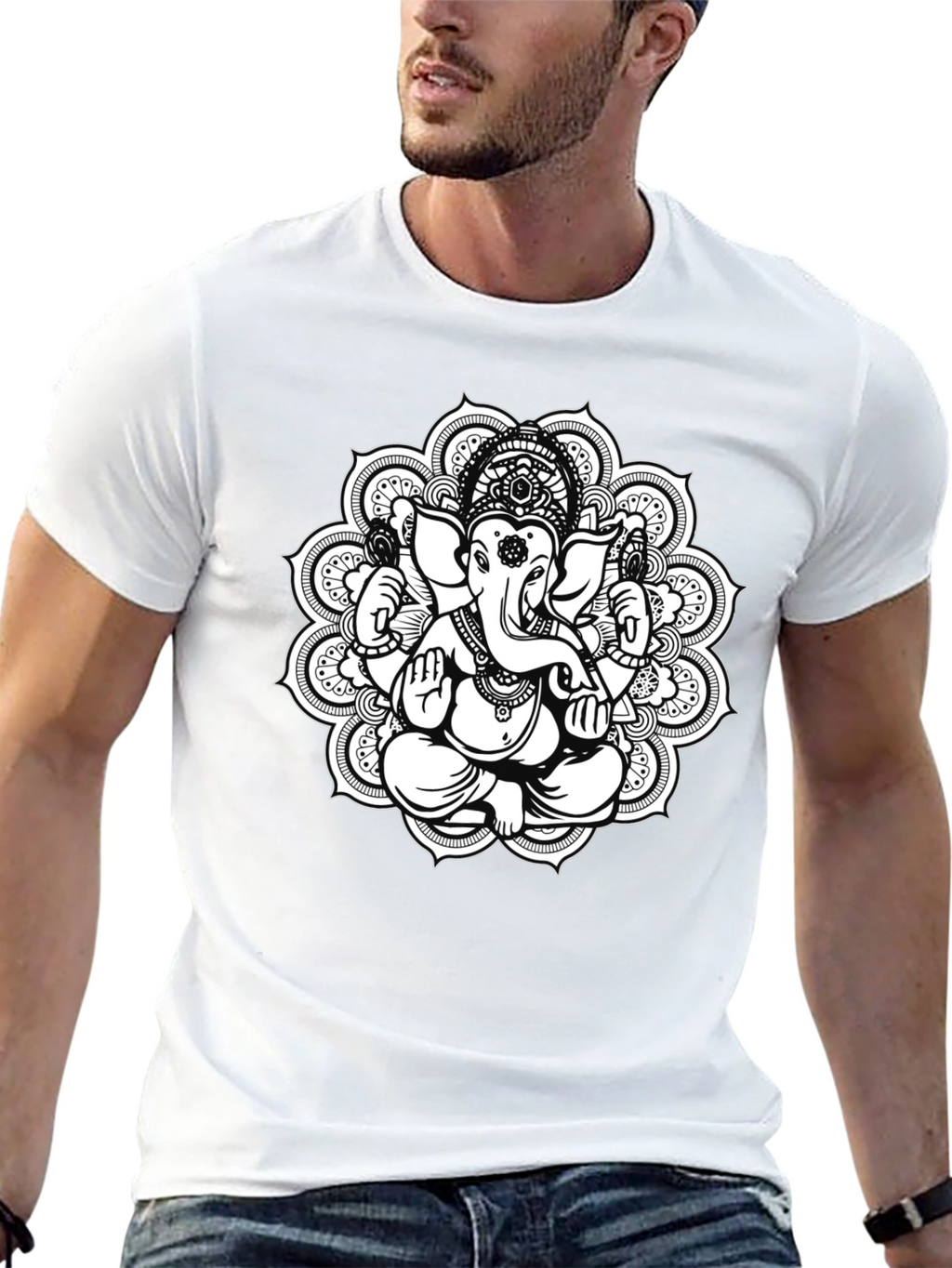 Ganesh Mandala T-Shirt - Black