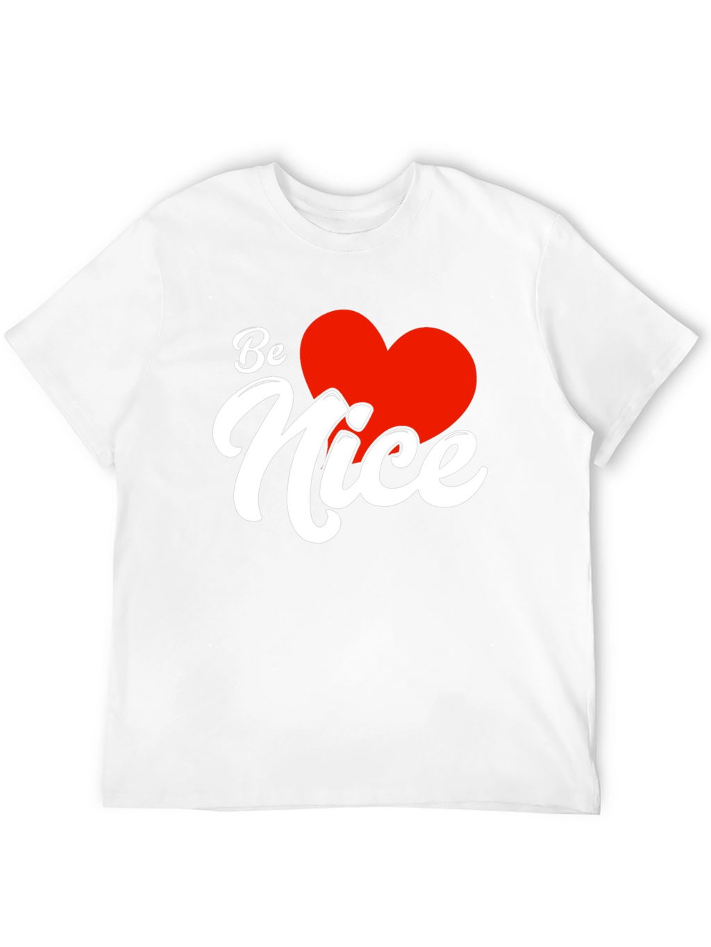 Be Nice Heart Graphic Black T-Shirt