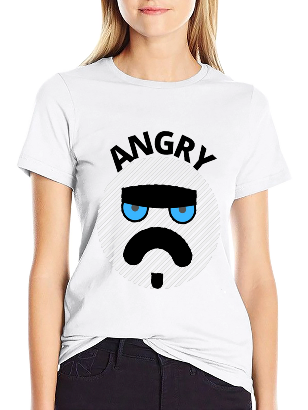 Angry Mood Graphic Black T-Shirt