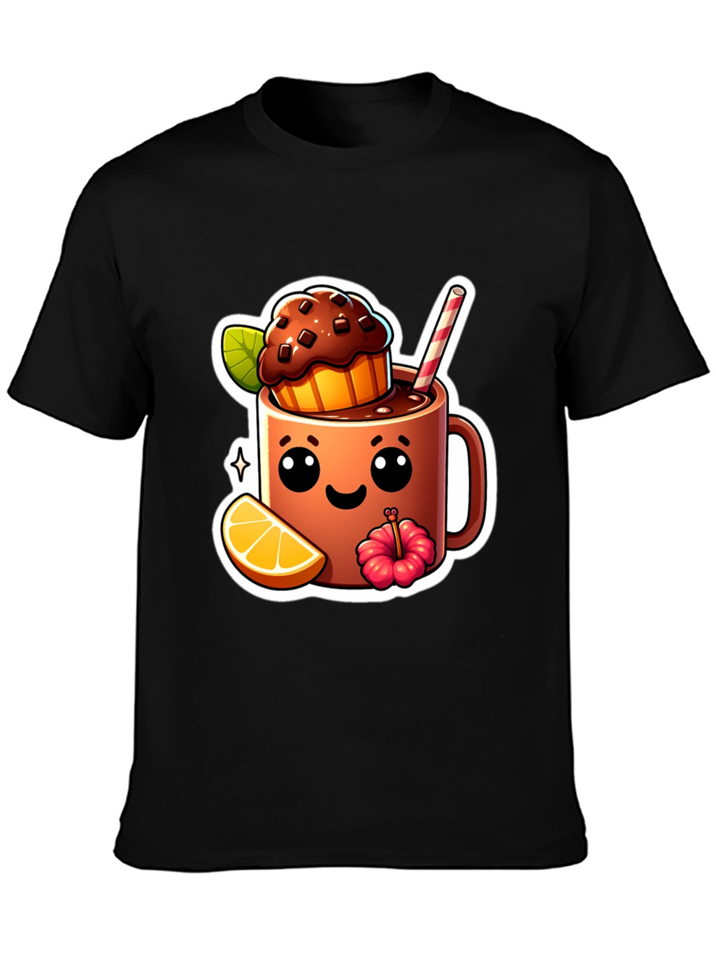 Kawaii Dessert Cup Graphic T-Shirt