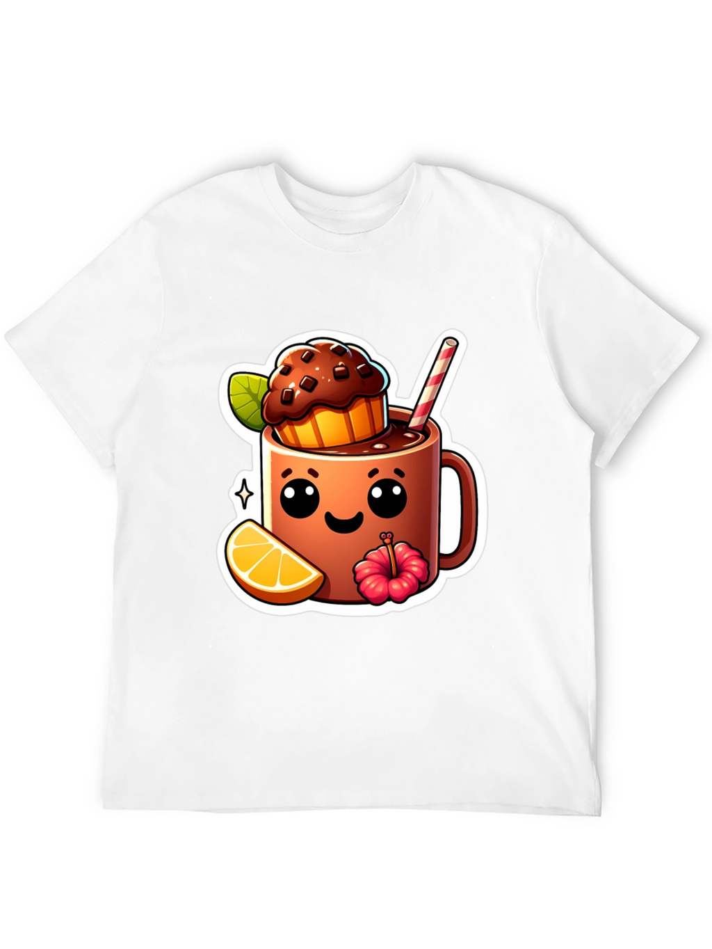 Kawaii Dessert Cup Graphic T-Shirt