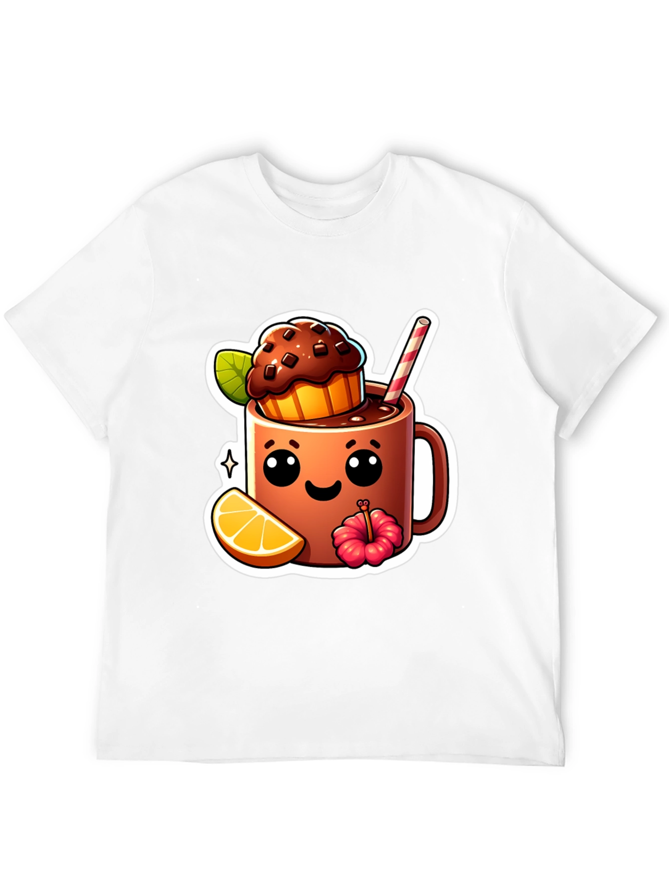Kawaii Dessert Cup Graphic T-Shirt