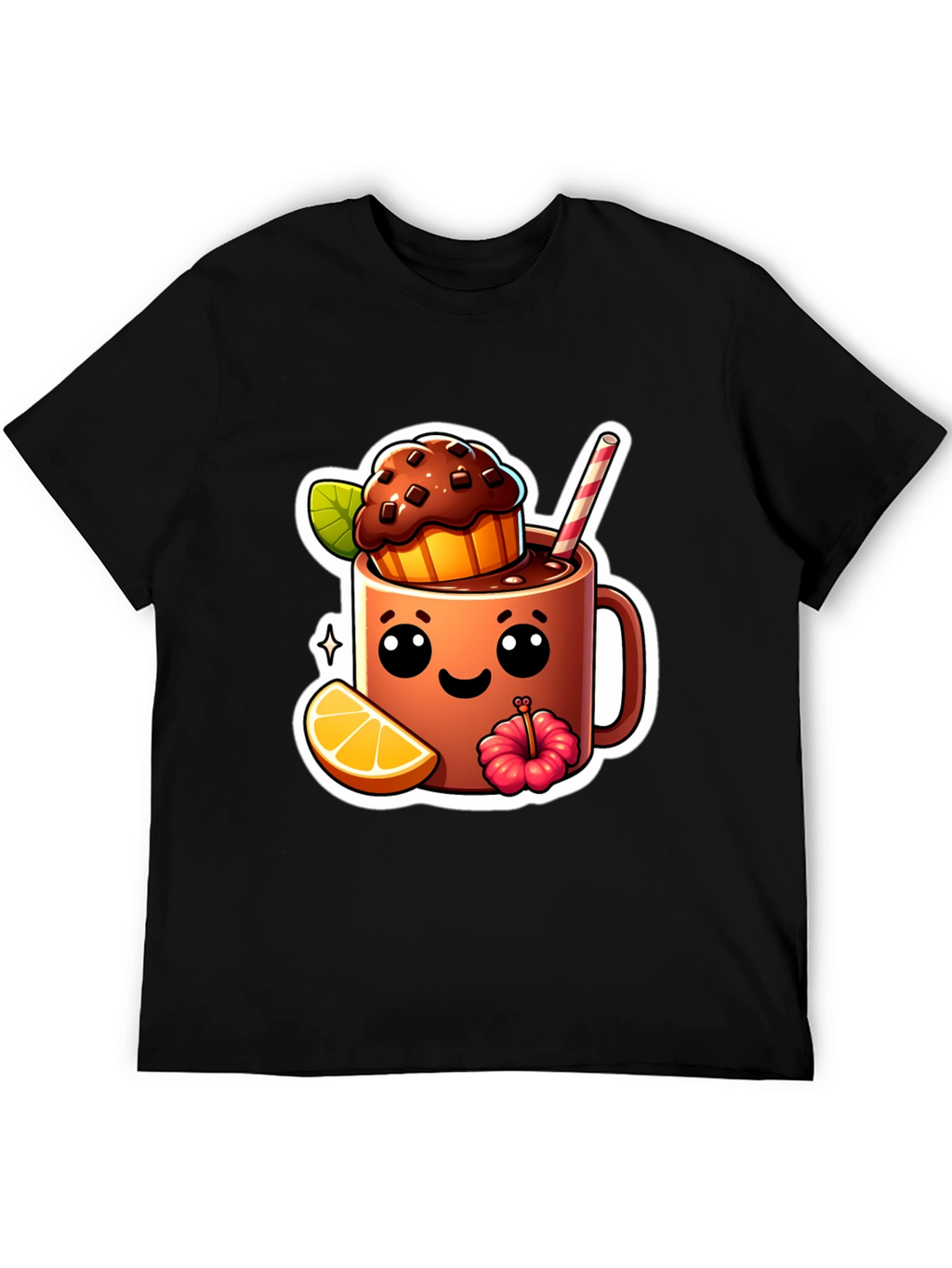 Kawaii Dessert Cup Graphic T-Shirt