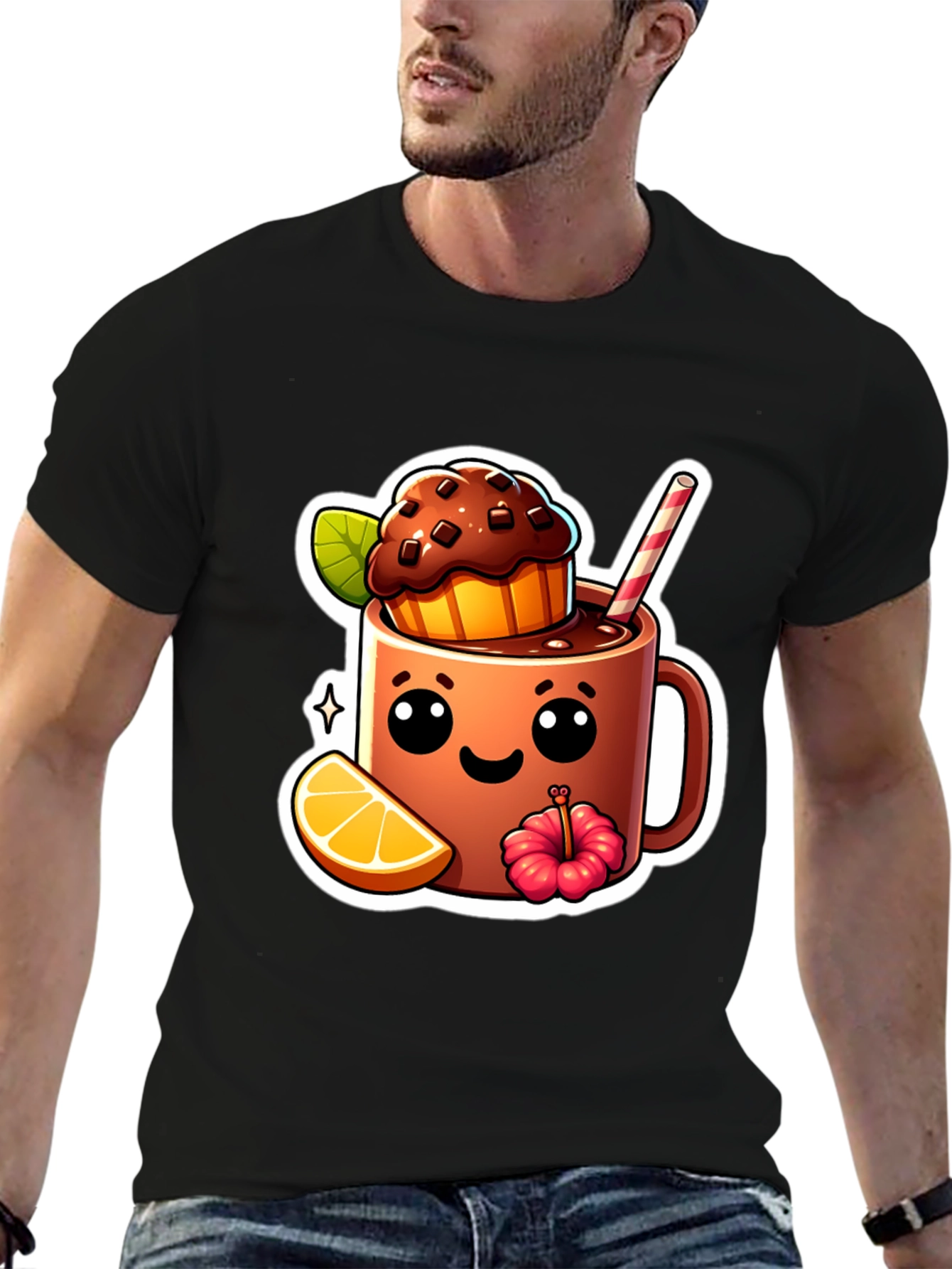 Kawaii Dessert Cup Graphic T-Shirt