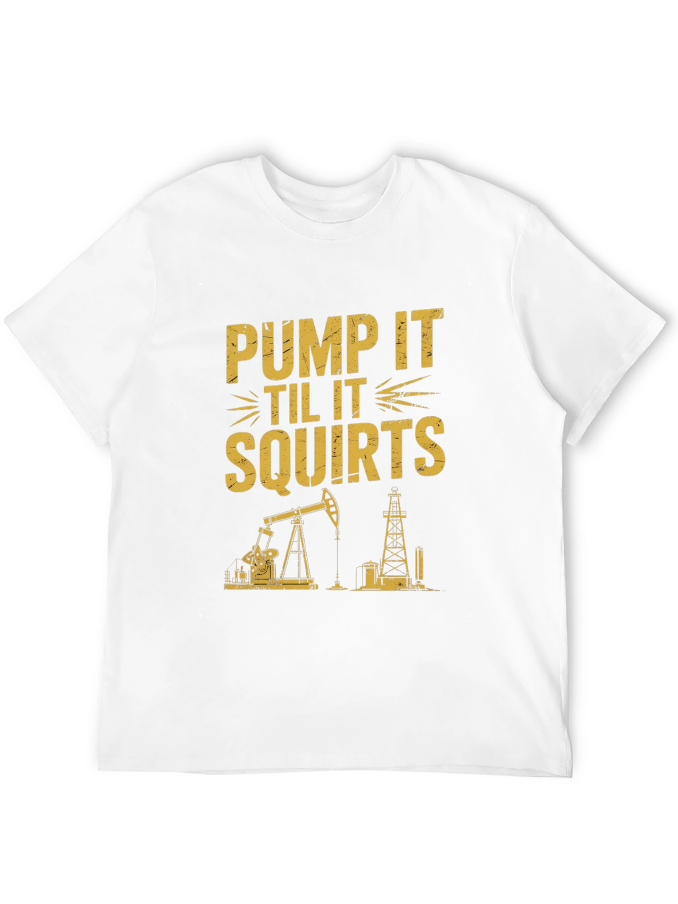 Pump It Tee: Oil Rig Graphic T-Shirt
