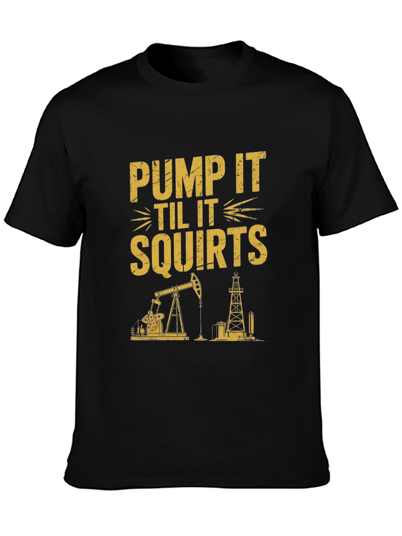 Pump It Tee: Oil Rig Graphic T-Shirt