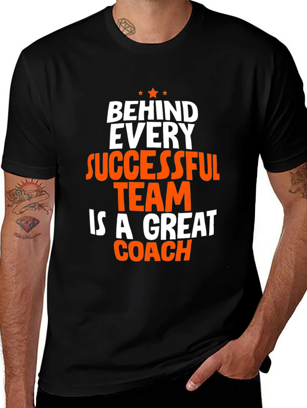 Coach T-Shirt - Behind Every Successful Team Graphic Tee