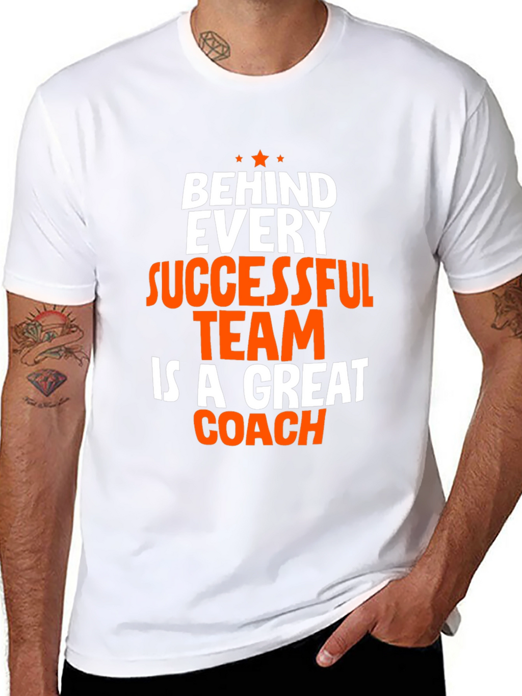 Coach T-Shirt - Behind Every Successful Team Graphic Tee