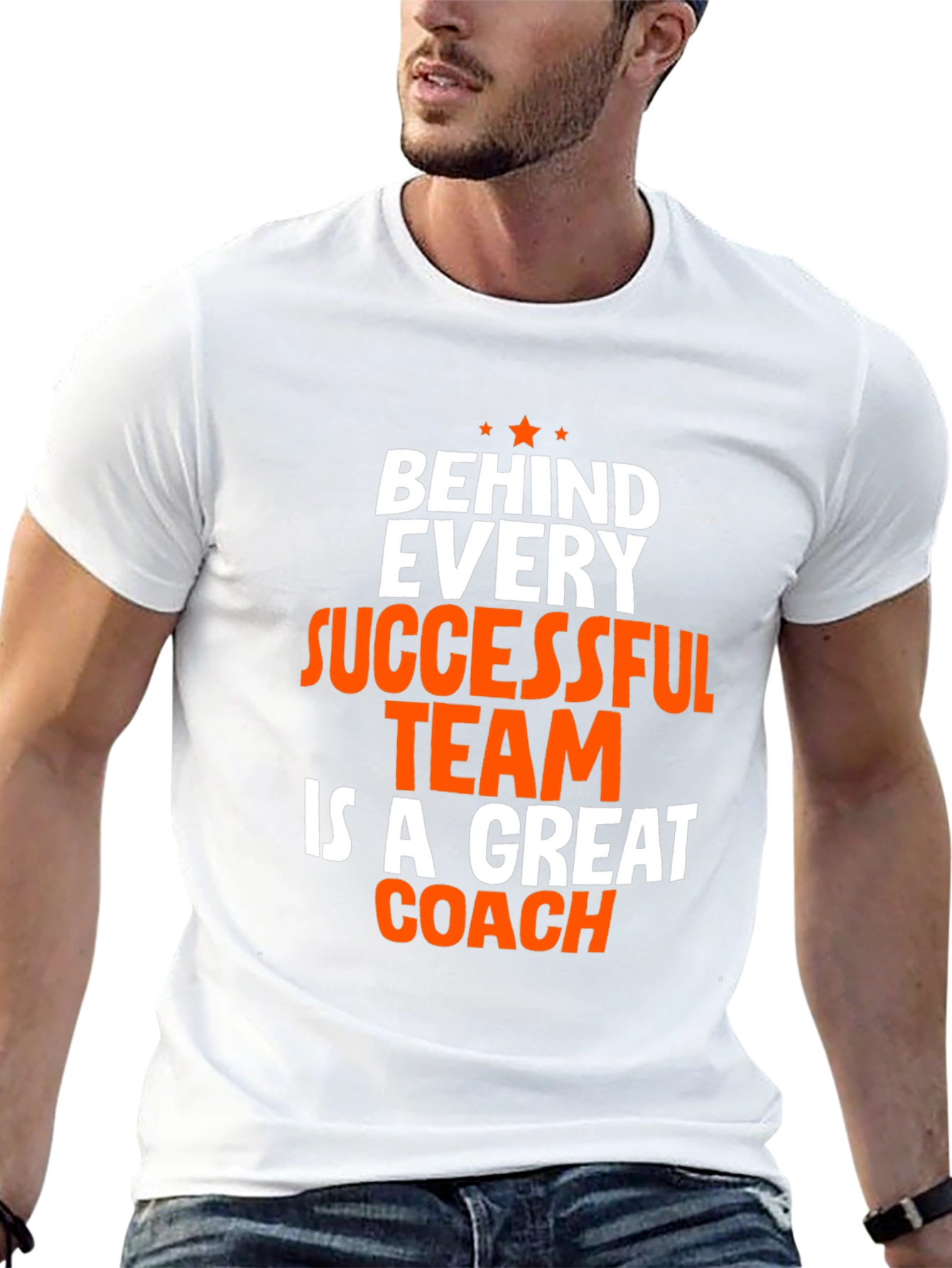 Coach T-Shirt - Behind Every Successful Team Graphic Tee
