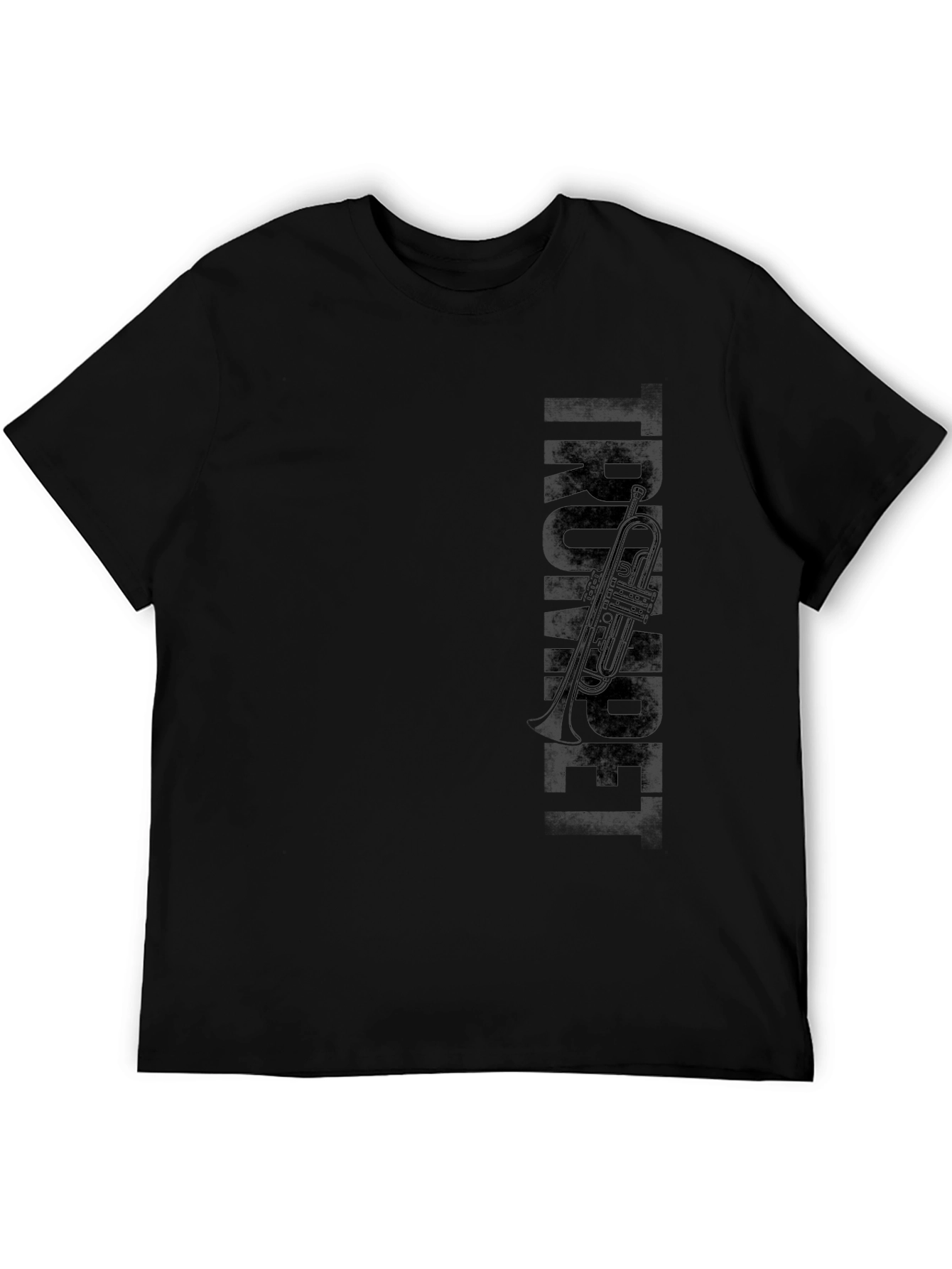 Trumpet Graphic Print Crew Neck T-Shirt