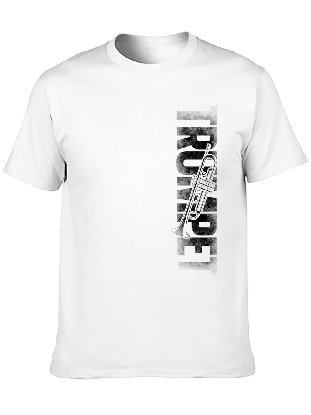 Trumpet Graphic Print Crew Neck T-Shirt