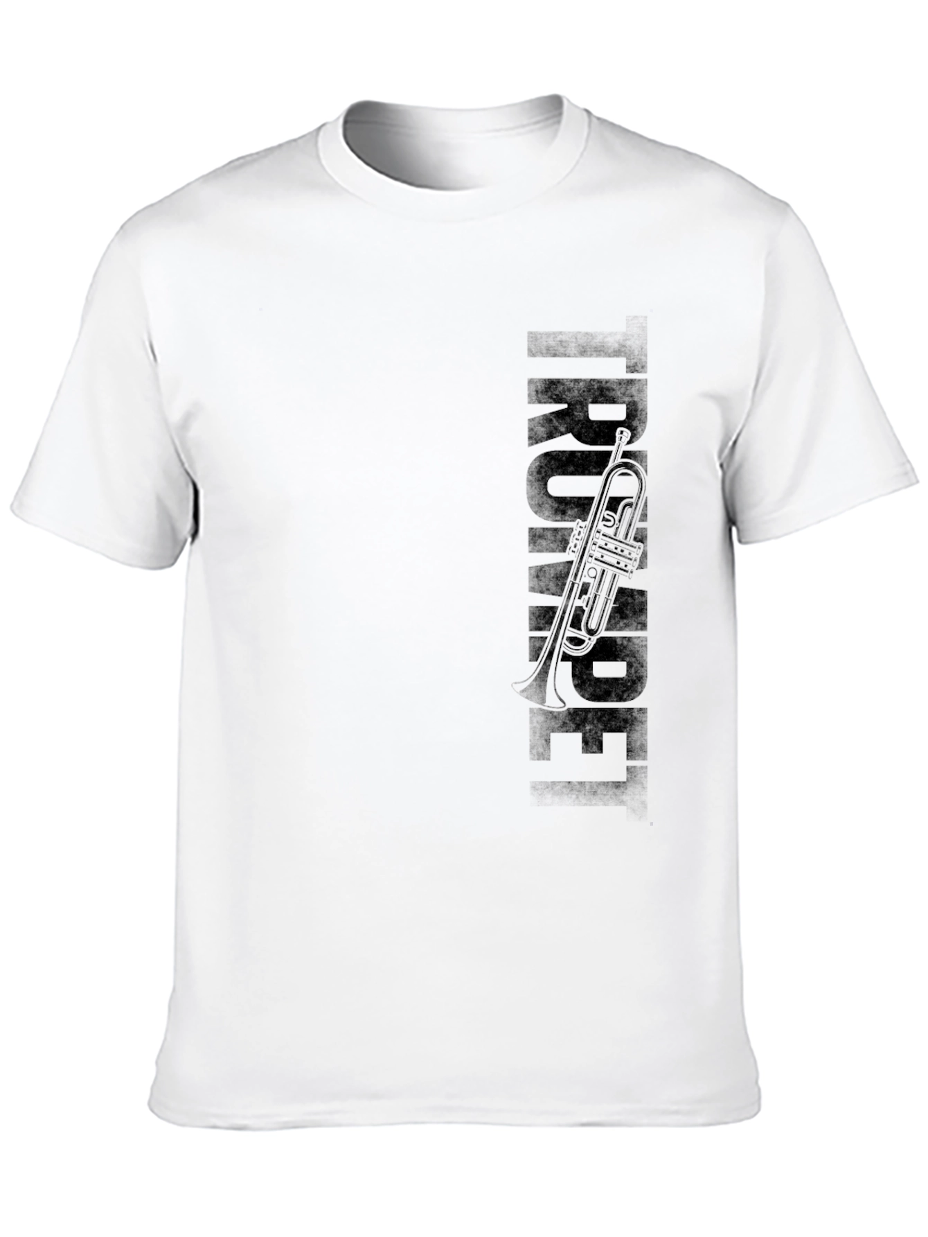 Trumpet Graphic Print Crew Neck T-Shirt