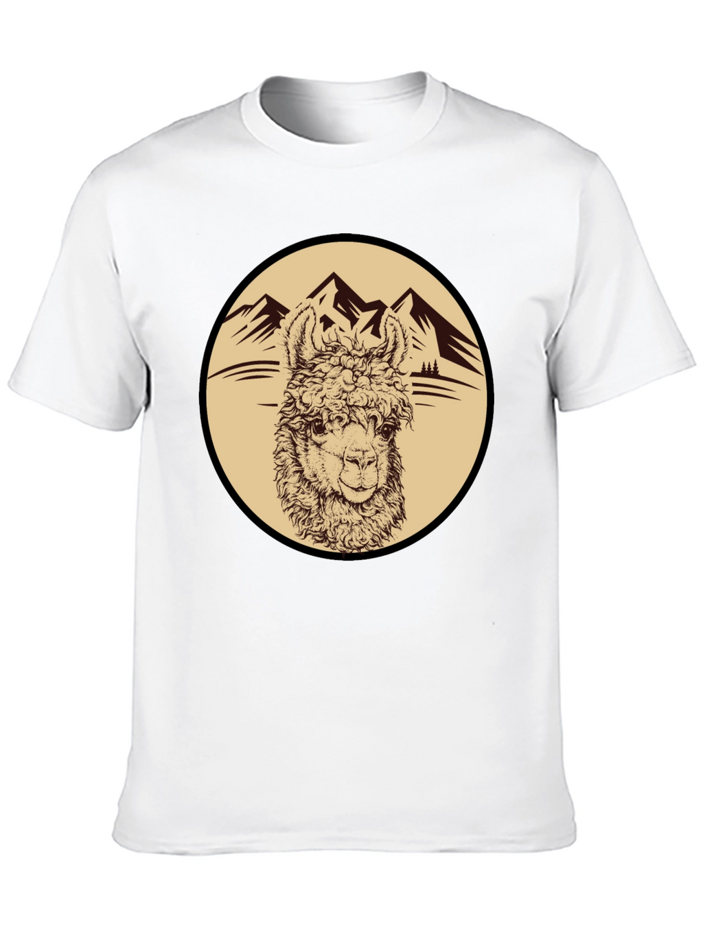 Llama Mountain Graphic Tee - Black