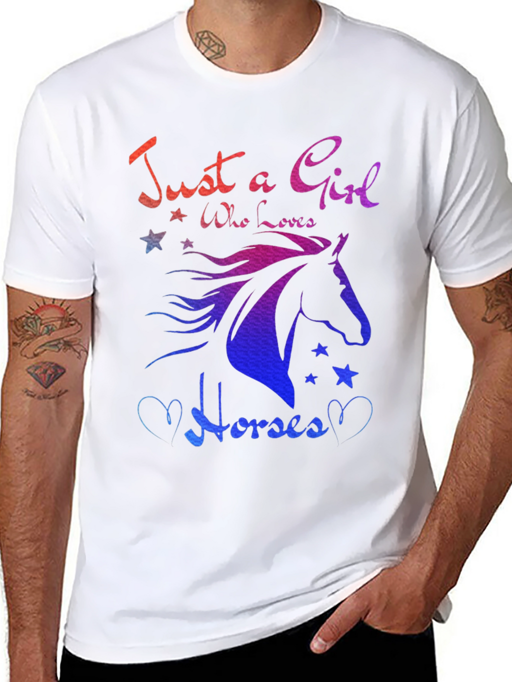 Just A Girl Who Loves Horses Graphic Tee
