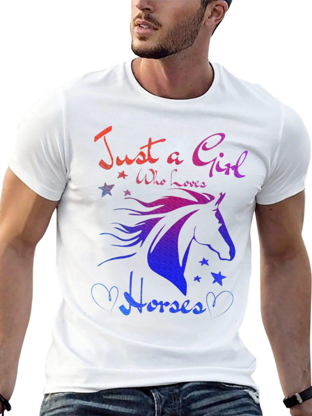 Just A Girl Who Loves Horses Graphic Tee