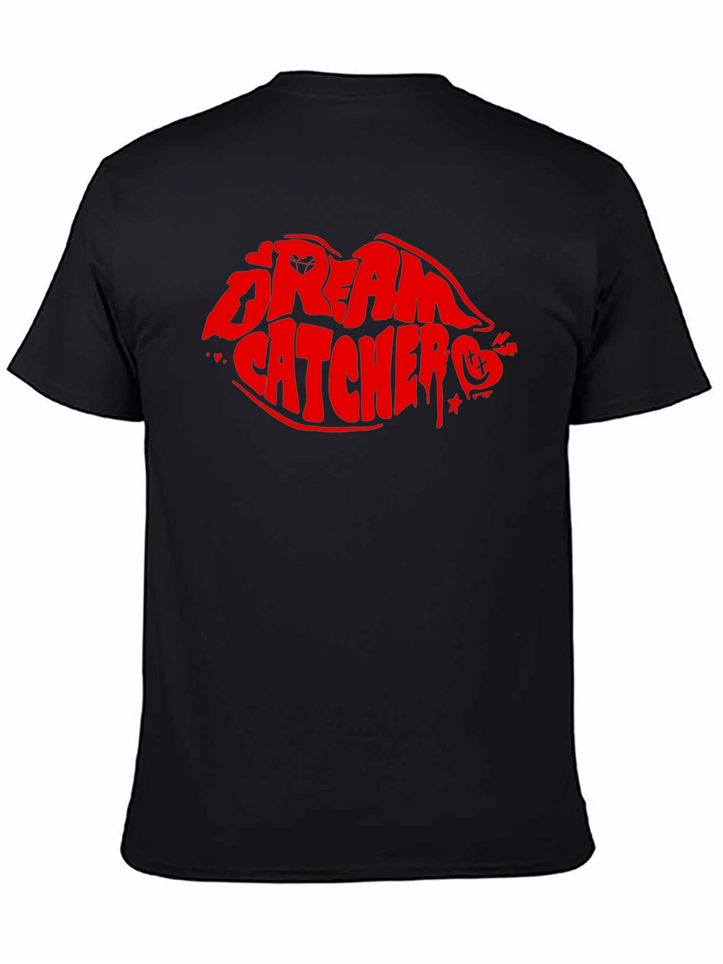 Dream Catcher Lips Graphic T-Shirt - Black