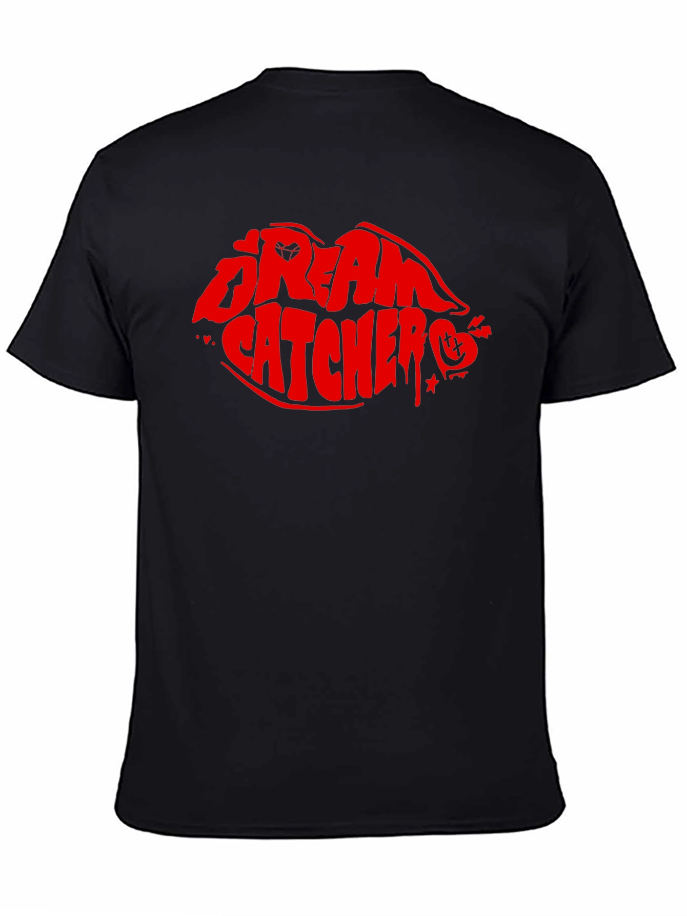Dream Catcher Lips Graphic T-Shirt - Black