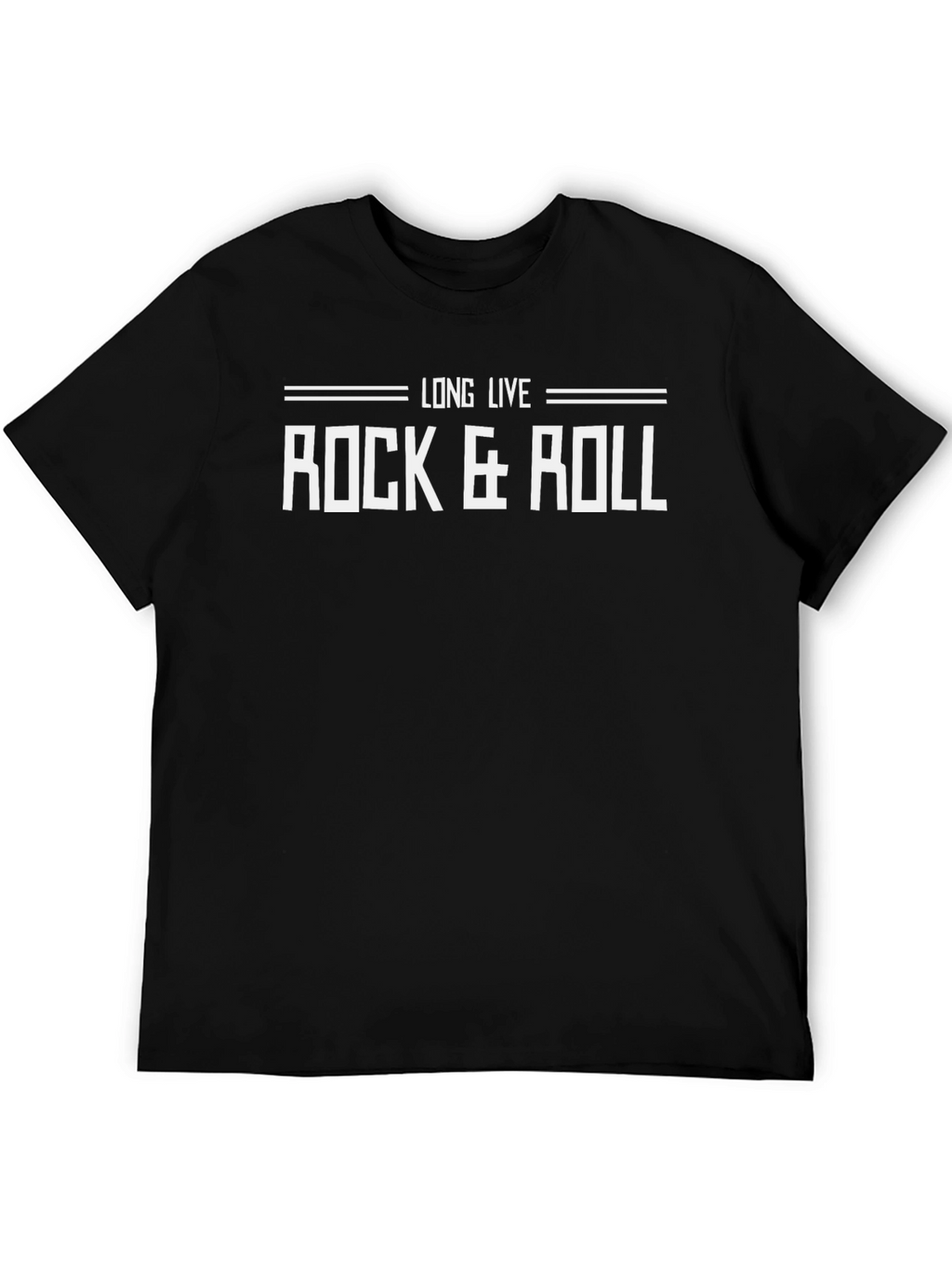 Long Live Rock & Roll Black Graphic T-Shirt