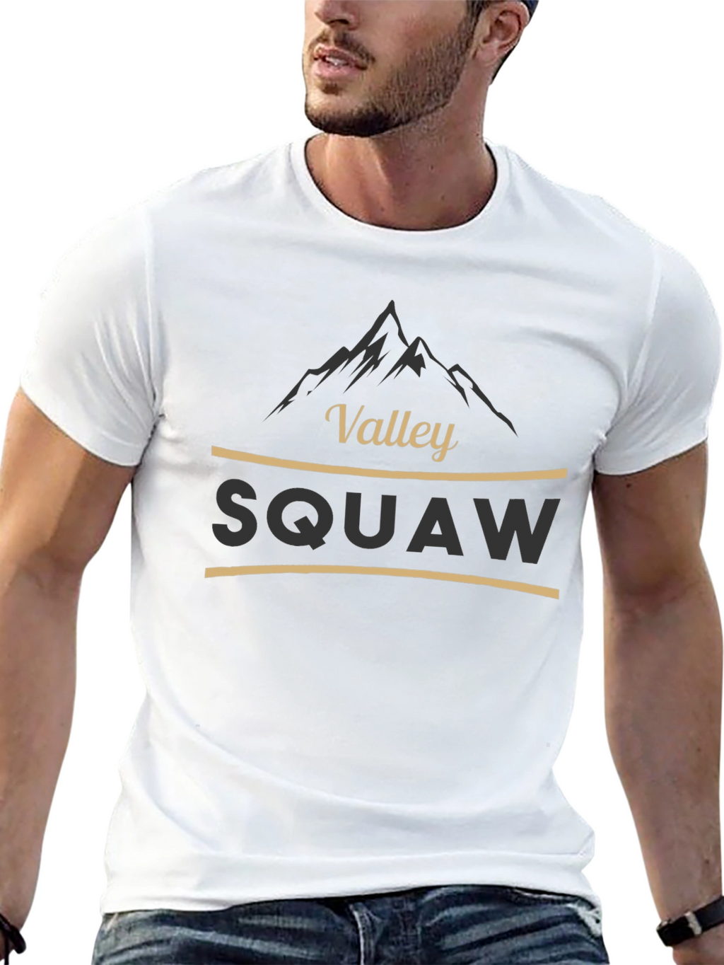 Squaw Valley Graphic Tee - Black Cotton Blend