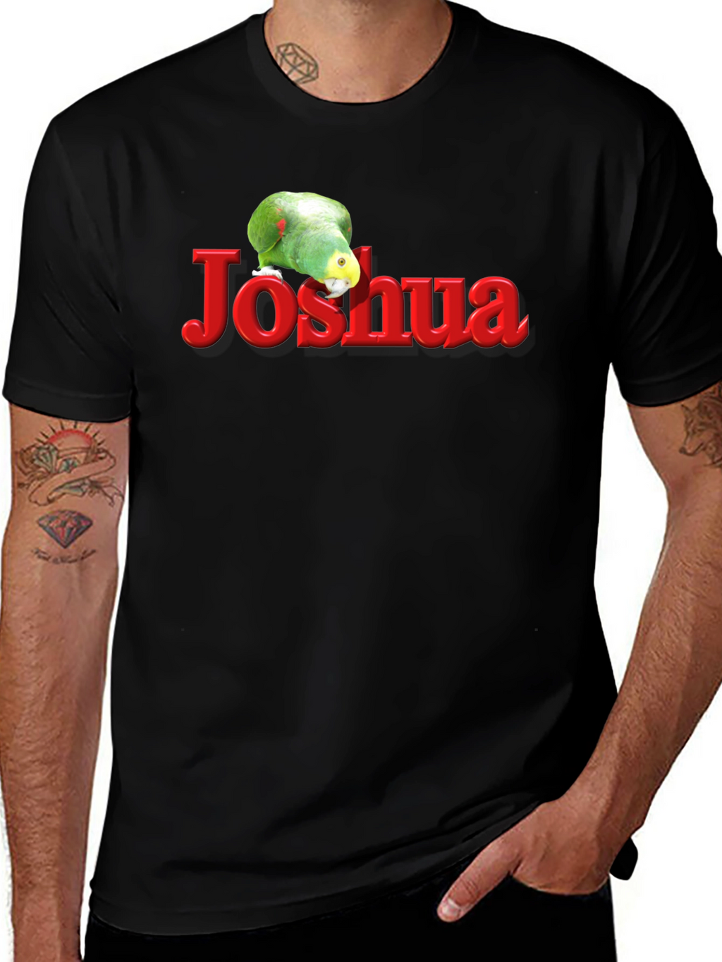 Personalized Parrot Name T-Shirt - Joshua