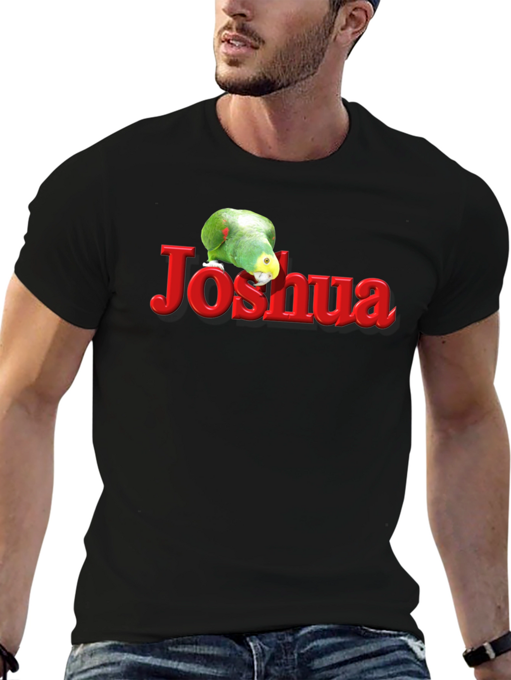 Personalized Parrot Name T-Shirt - Joshua
