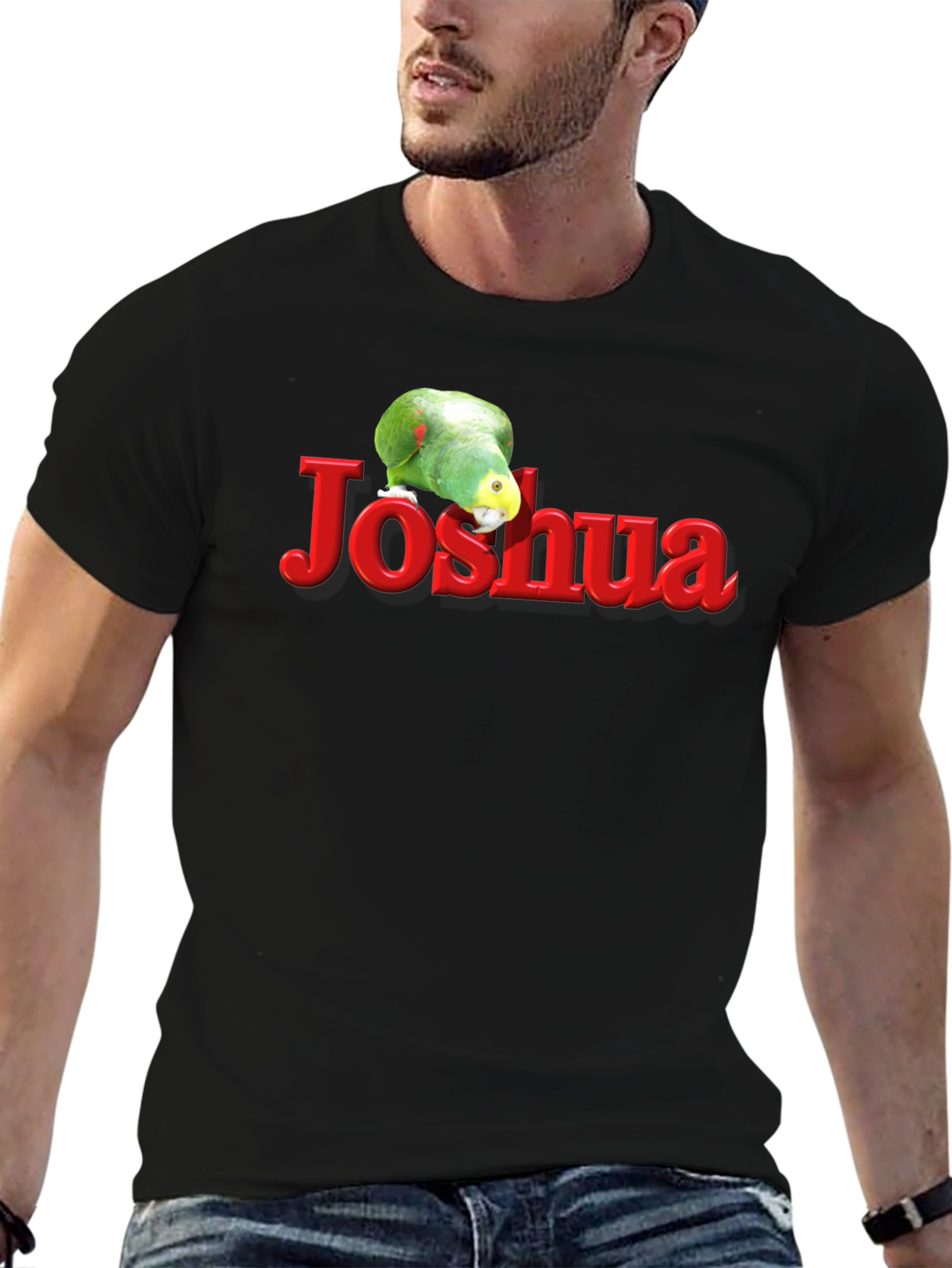 Personalized Parrot Name T-Shirt - Joshua