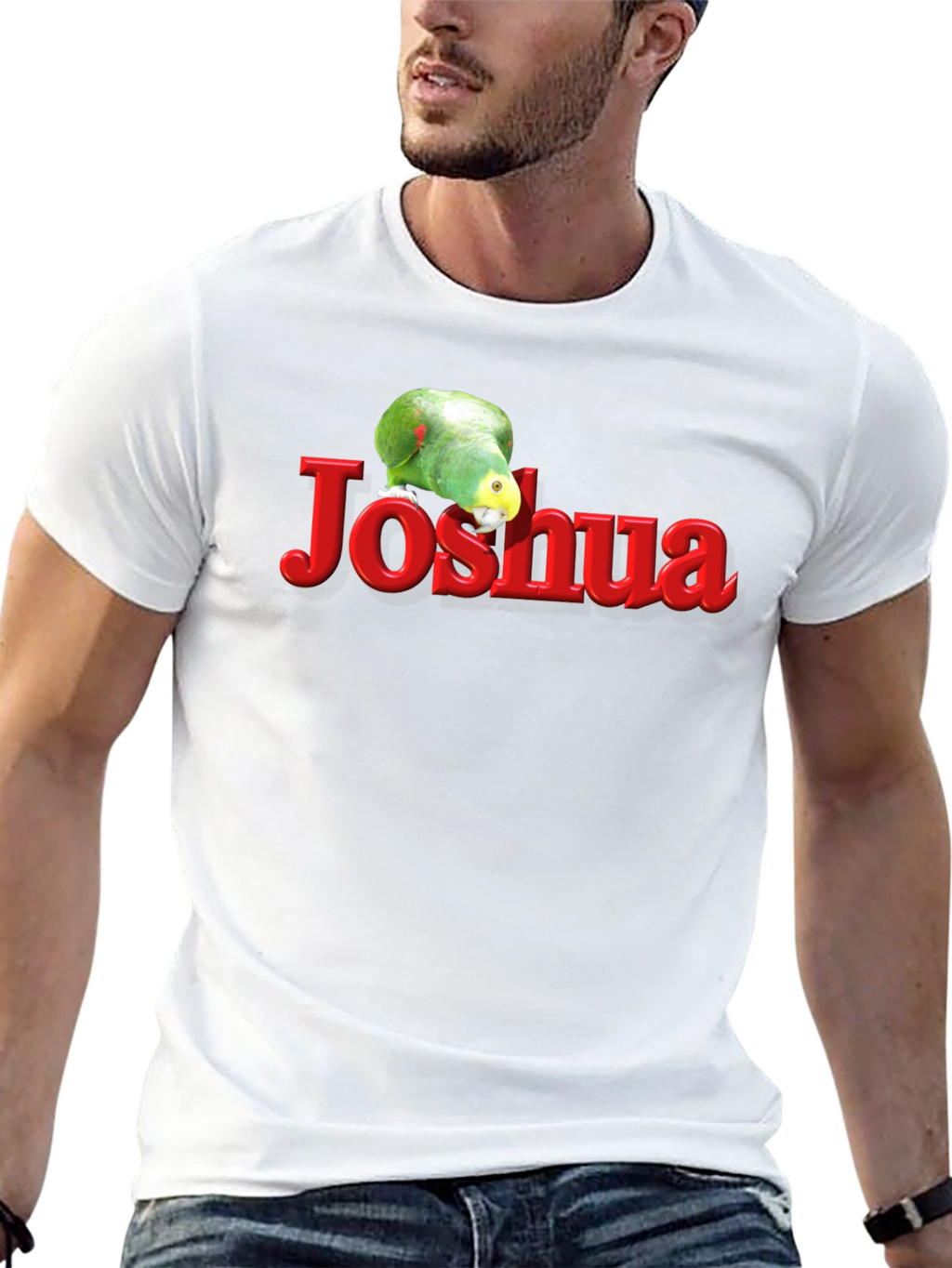 Personalized Parrot Name T-Shirt - Joshua