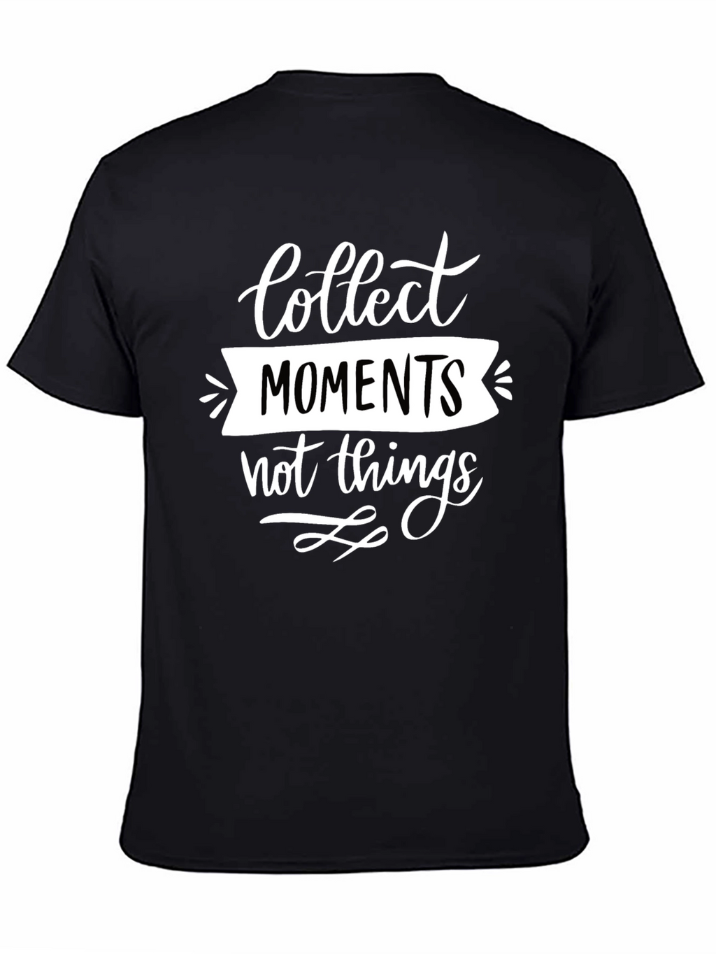 Collect Moments Graphic Tee - Black Cotton Comfort