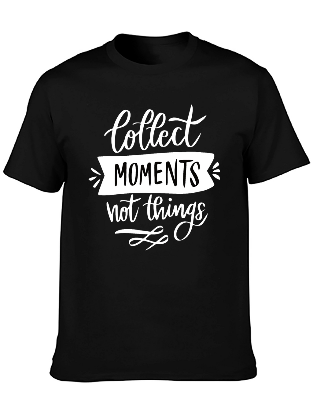 Collect Moments Graphic Tee - Black Cotton Comfort