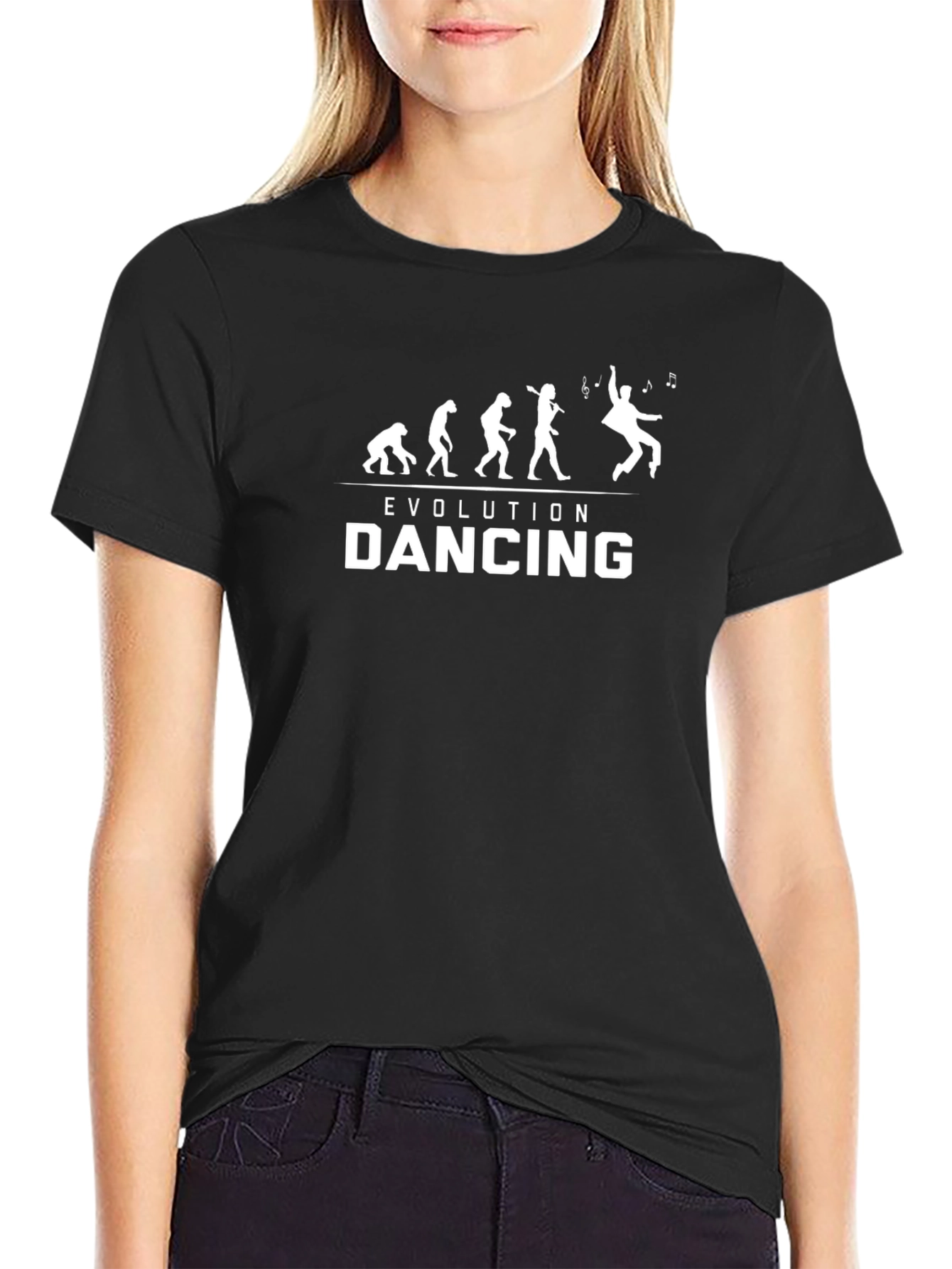 Evolution of Dancing Black T-Shirt