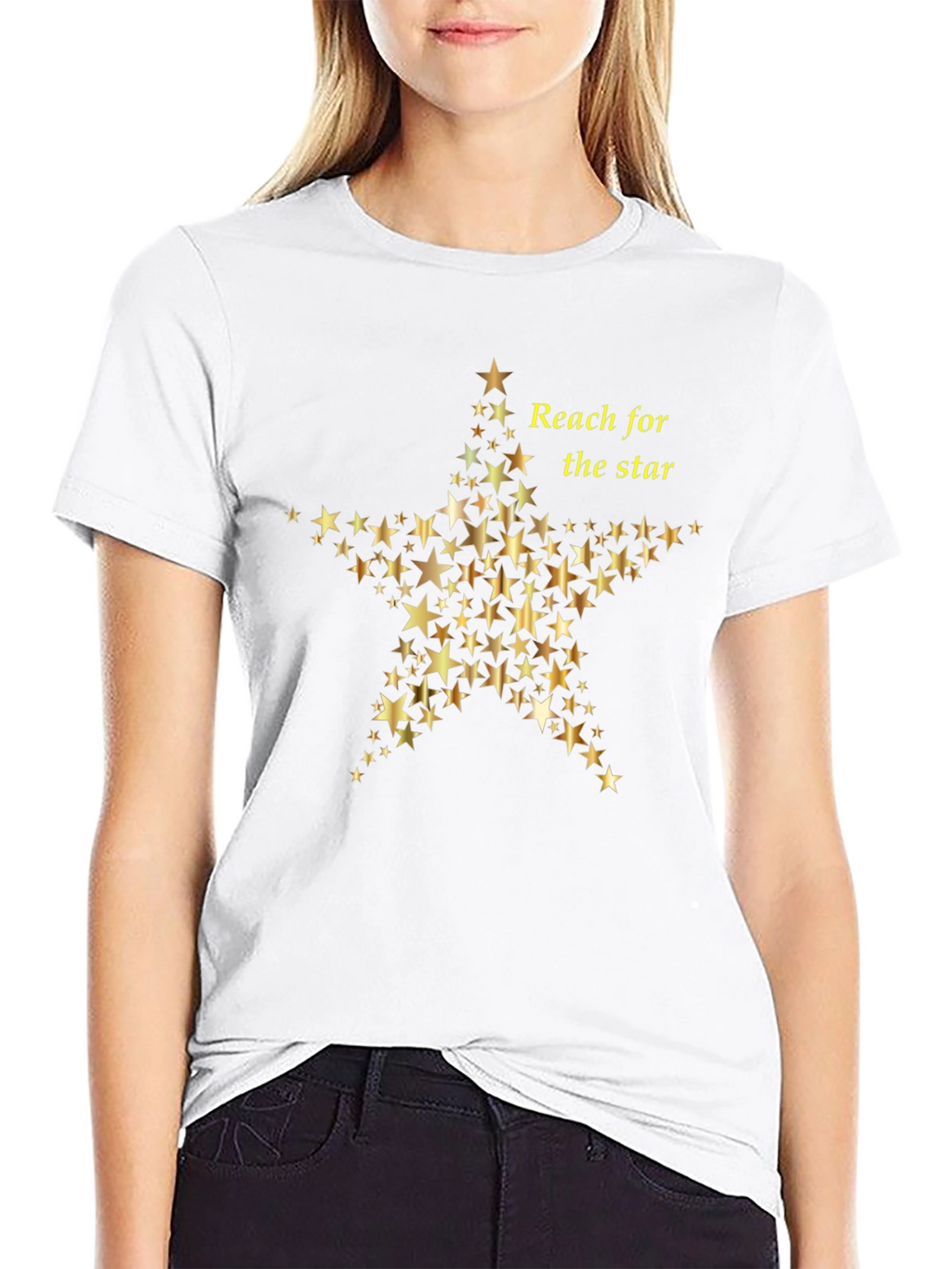 Reach for the Star Graphic Black Tee