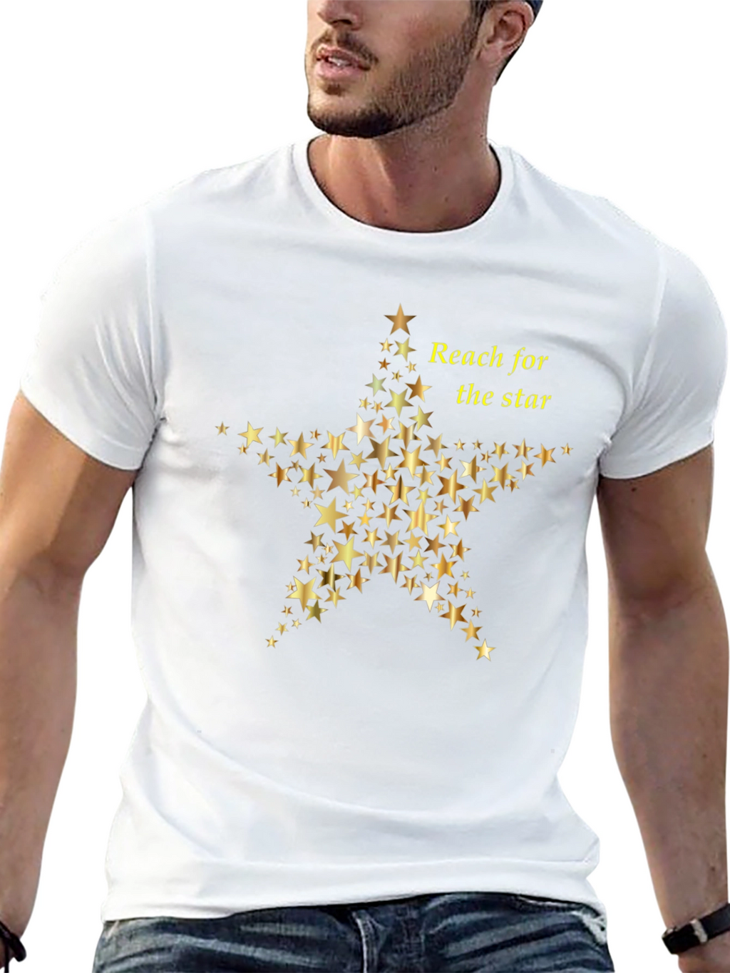 Reach for the Star Graphic Black Tee