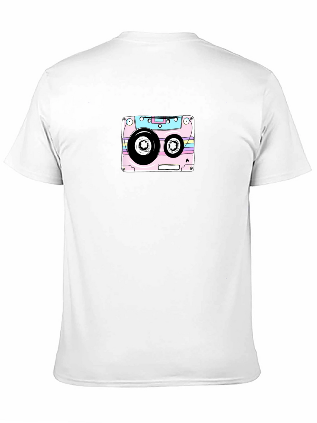 Retro Cassette Tape Graphic T-Shirt - Black