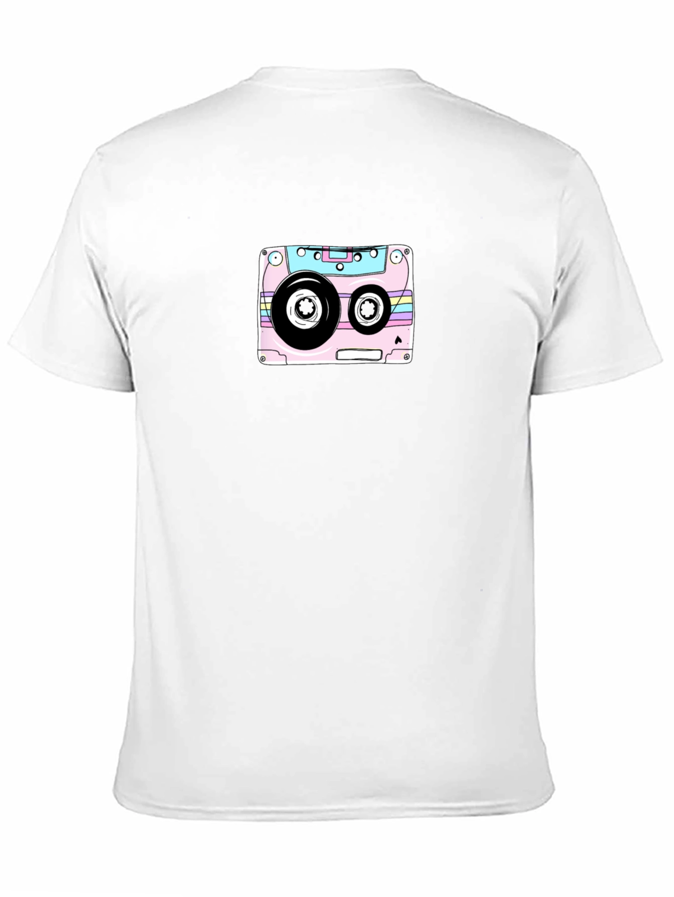 Retro Cassette Tape Graphic T-Shirt - Black