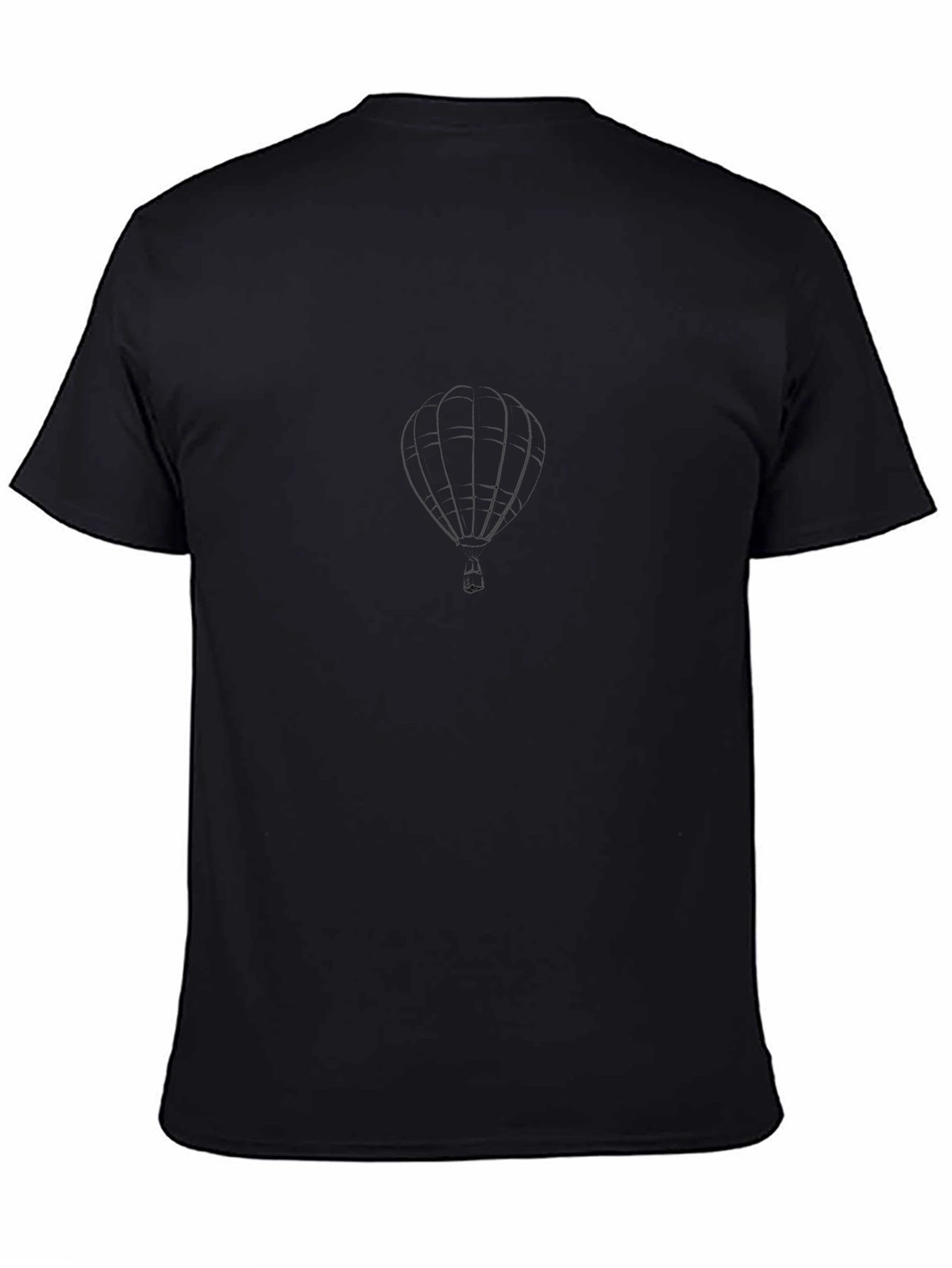 Black Hot Air Balloon Graphic T-Shirt